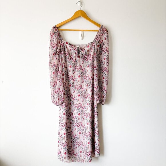 Aritzia Wilfred Jacqueline Sweetheart Neck Midi Dress Poetic Pnk/Bright Rose Sz4 - Picture 5 of 9